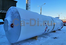 На склад готовой продукции ООО «Кади» поступил резервуар для хранения жидкой двуокиси углерода РДХ-50,0-2,0 вертикального типа